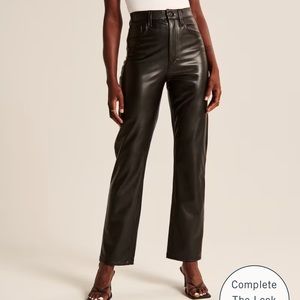 Vegan leather 90’s straight pants
